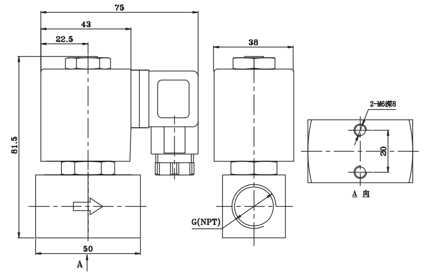 1/4'' 3/8'' 1/2'' Compact Brass Solenoid Valve 2 Way Normally Closed 24V 220V
