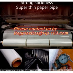 plastic transparent food nontoxic cling wrap, cast clear plastic extensible wrap film, Lldpe Cast Stretch Banding Film