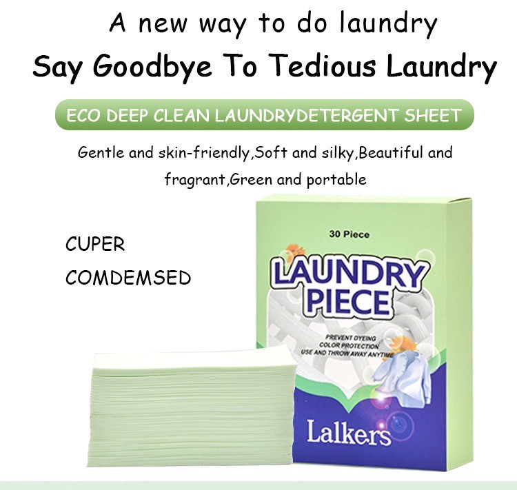 Custom Laundry Detergent Sheets Deep Cleaning Laundry Soap Sheets Lightweight