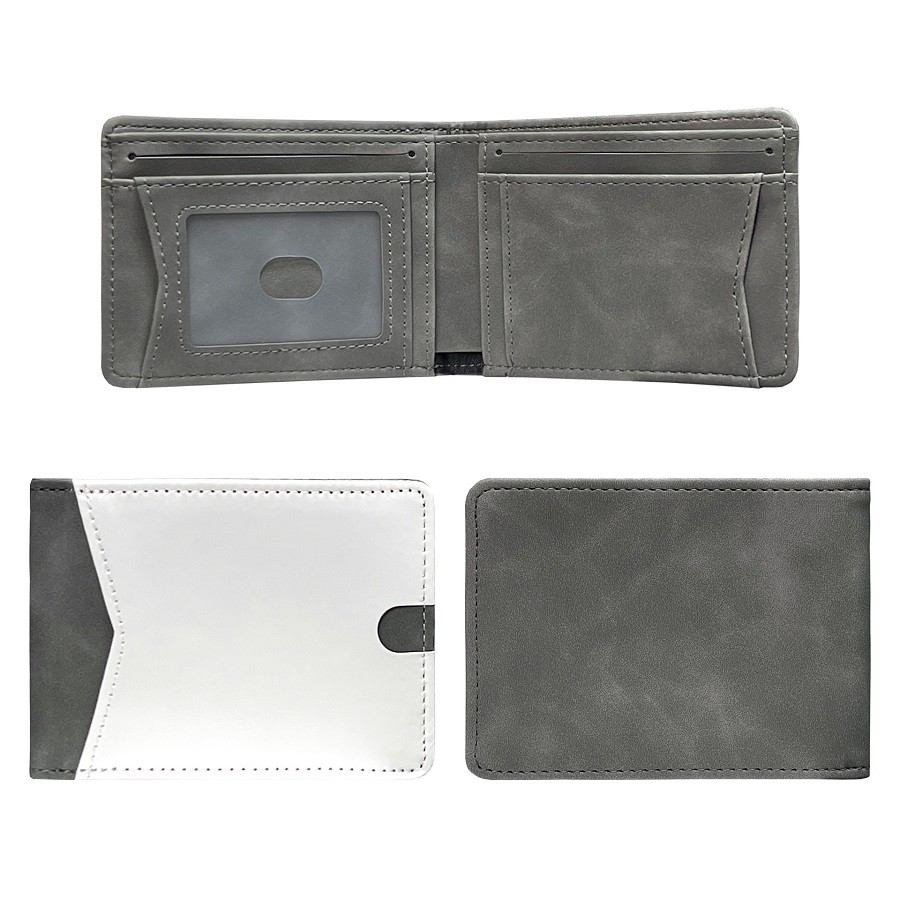 DIY Personalized Multiple Card Slots Mans Sublimation PU Leather Wallet For Sublimation Heat Transfer Printing