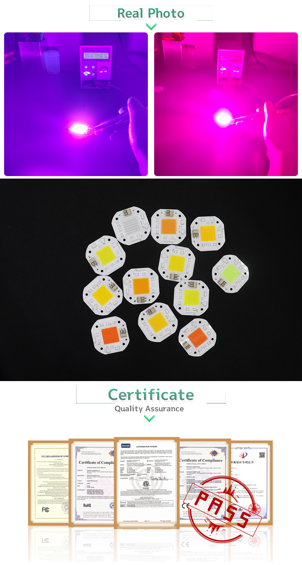 AC110V Solderless COB LED COB Chip Light Beads For Floodlights