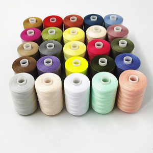 China 29s/2 White Polyester Yarn , Dyed Poly Poly Core Spun Thread on sale