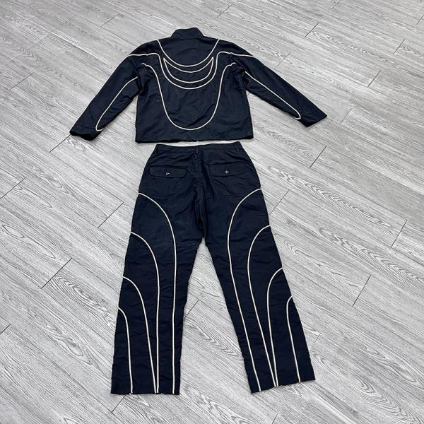 Custom 3m Reflective Nylon Windbreaker Jacket Embroidery Patch Stripe Lightweight Streetwear Windbreaker Jacket Tracksuit Men