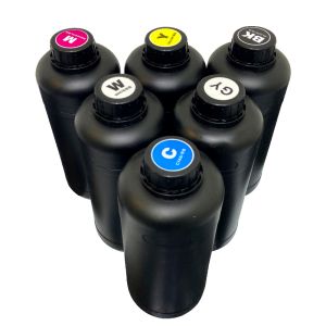  Crystal Printing CMYKW Vanish Ink 1000ml For Sticker Flatbed UV Printer I3200 XP600 Heads Manufactures