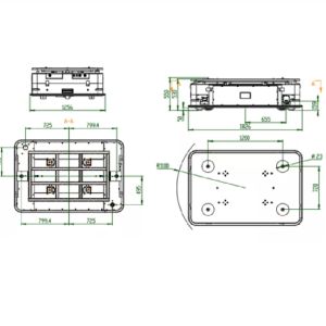 High Load Capacity Material Handling AGV for Trackless Transfer Cart Customized
