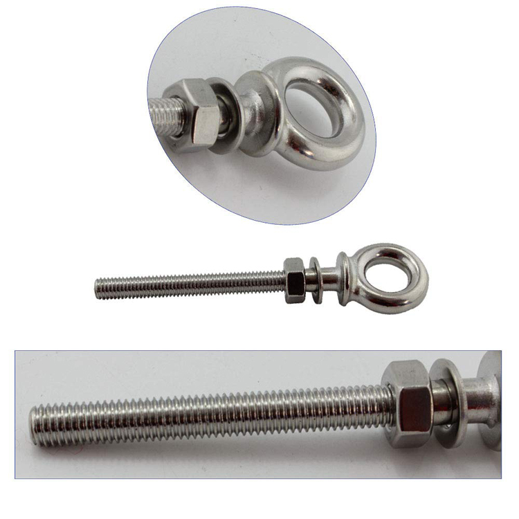 High Strength Lifting Eye Bolts And Nuts With Polished Finish In 316 Stainless Steel