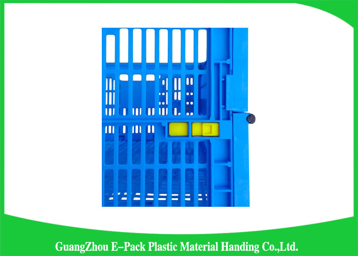 Light Weight Plastic Folding Storage Boxes , Collapsible Plastic Storage Crates