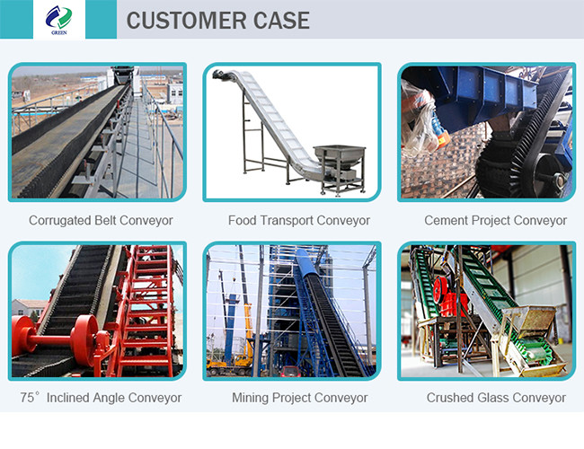 Corrugated Sidewall Grain Storage Industrial Belt Conveyor