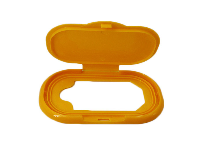 Yellow Wet Wipes Packaging 109mm Plastic Flip Top Cap