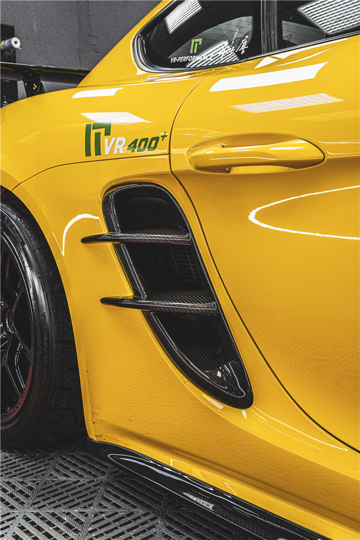 New Product for Porsche Cayman Carbon Fiber Tuyere 718 Boxster Carbon Fiber Side air Inlet