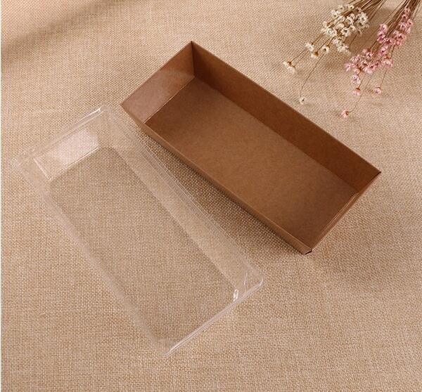 Wholesale custom Paper Cookies packing Cake Box with PVC window,Wholesale Plastic Square Birthday Wedding Packaging Clea