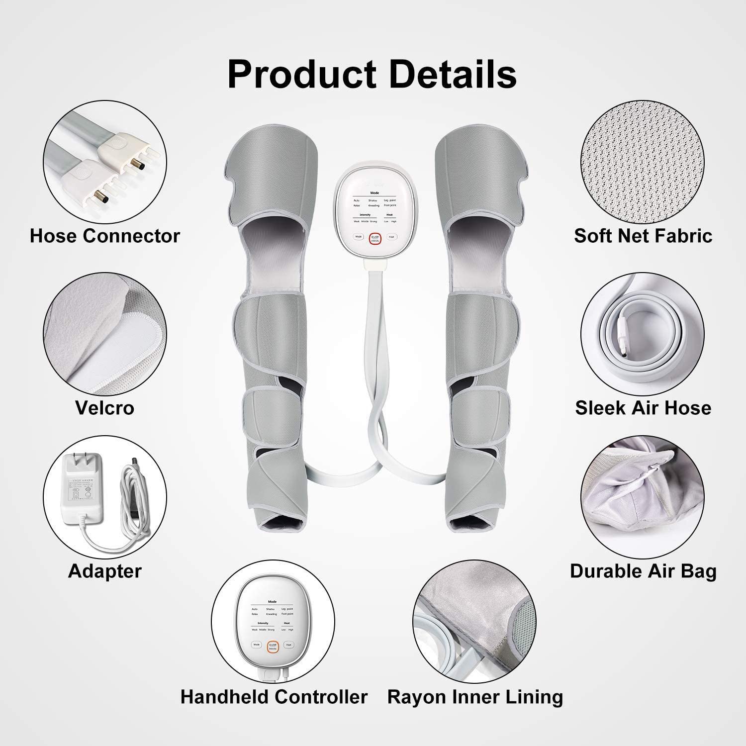 Electric Full Leg And Foot Compression Massager 110V 240V Calf Thigh