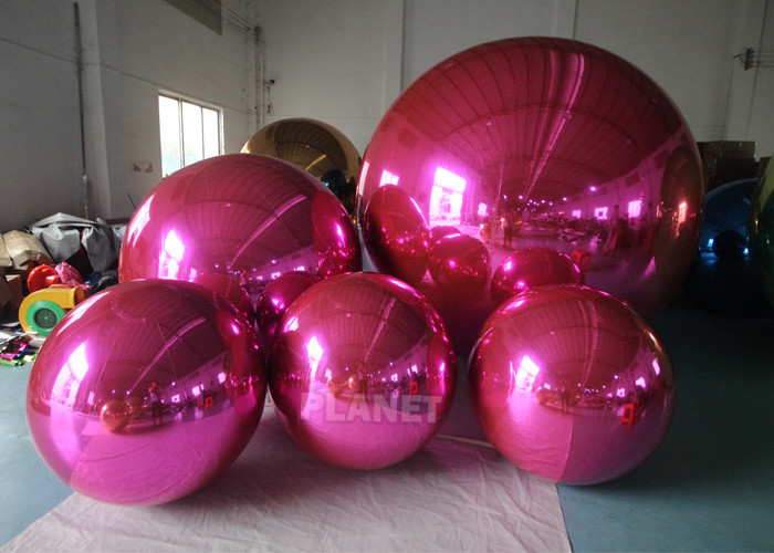 Custom Double Layer Reflective PVC Inflatable Mirror Ball Balloon Silver Giant Inflatable Mirror Ball For Decoration