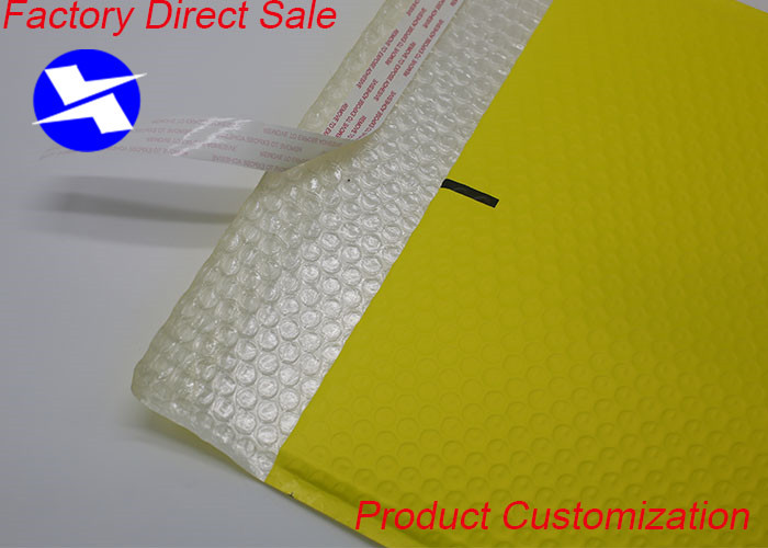 Yellow Polyethylene Shipping Bags , 9.5"X14" Inches Custom Bubble Mailers