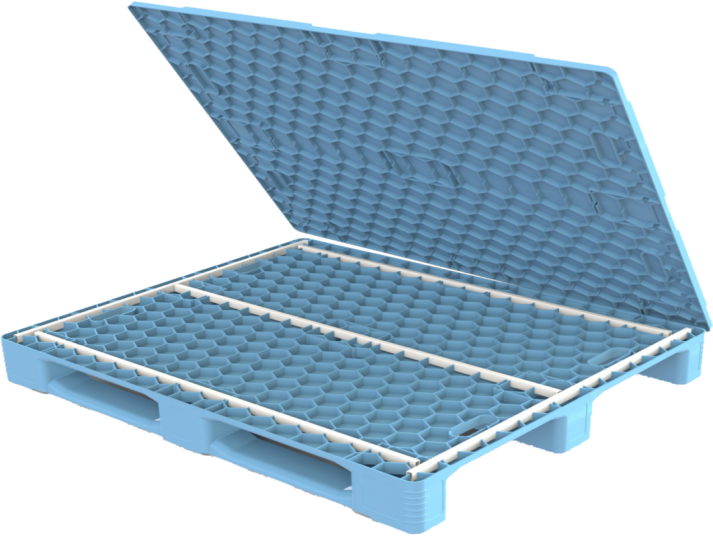 1400X1100mm steel reinforced hygienic stackingHeavy duty reusable plastic pallet for storage