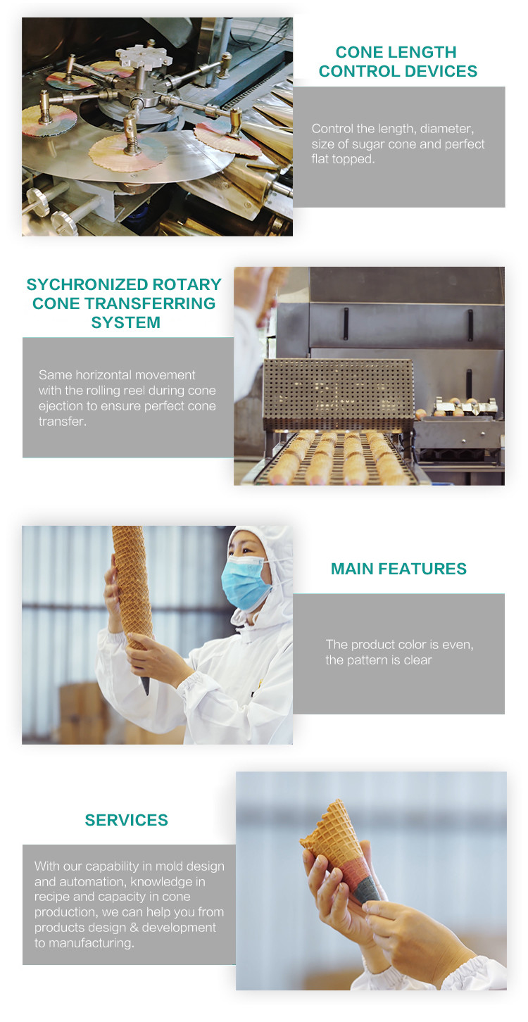 Automatic Wafer Rolled Cone Making Machine 28cast Iron Baking Templates