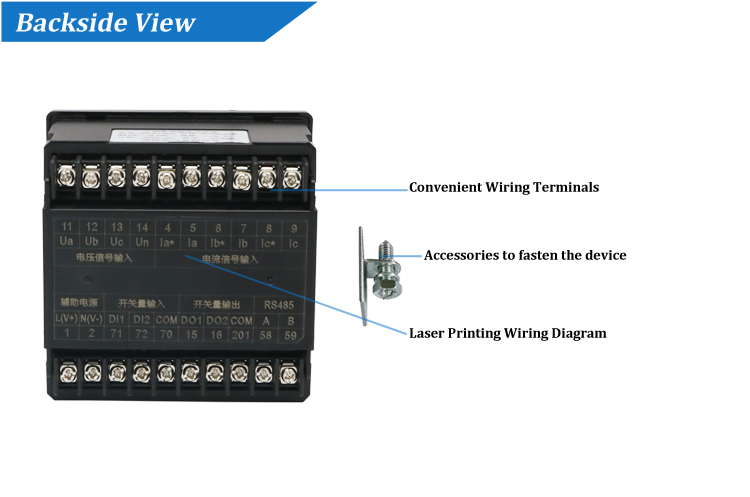 High Quality New design series 96*96mmThree Phase LCD AVHz,kwh Multi-function Multimeters