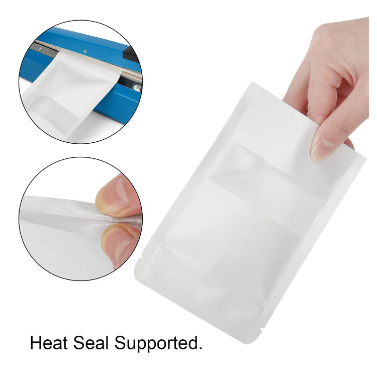 White Kraft 50g / 100g k Paper Bag Tear Away Notch