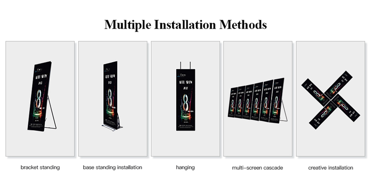 Professional Digital Outdoor LED Poster P2 Outdoor LED Poster Customized For Commercial Advertising