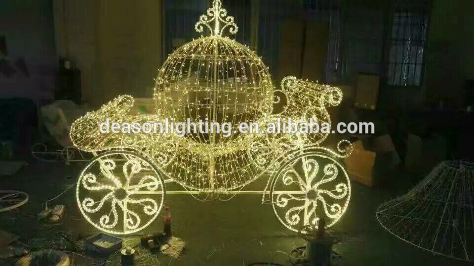 led outdoor christmas decoration horse carriage