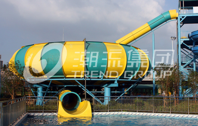 Hotels Fiberglass Water Slides , One Person Used Fiberglass Bowl Water Slide for Water Park