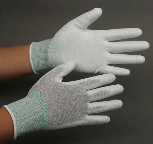 Lightweight White PU Coated Gloves Size 8 Size 9 Size 10 PU Work Gloves