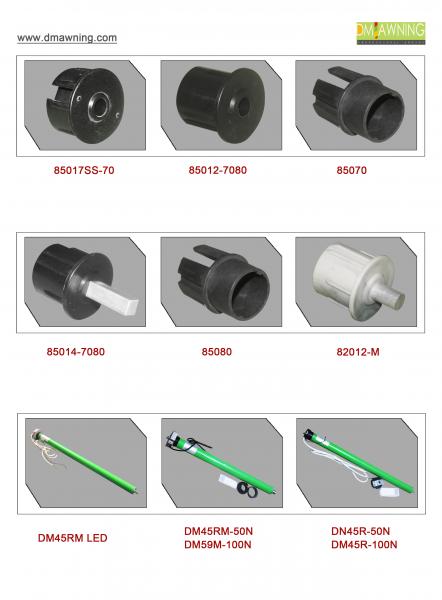 70mm Roller Blind Hardware Kit Nylon Round Plug Awning Hardware Parts