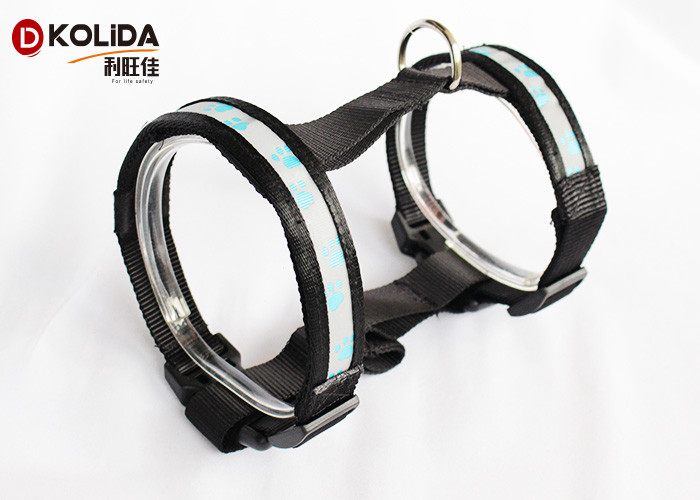Nylon Adjustable Belt Flashing Led Dog Harness Vest LED Light Up Dog Harness