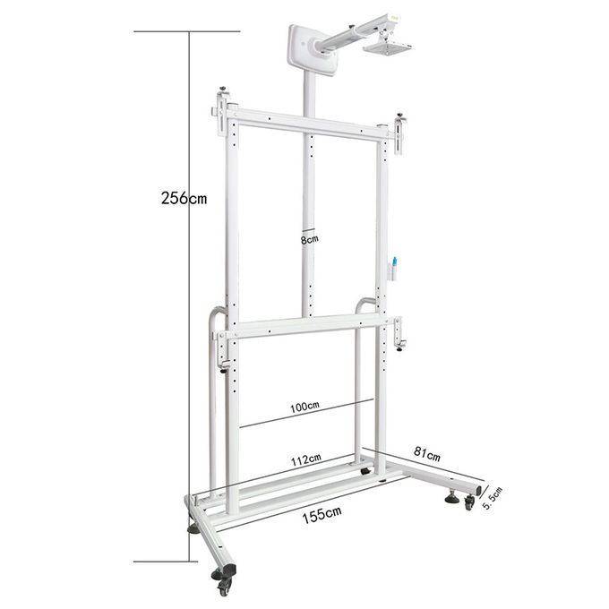 100kg Load Interactive Whiteboard Stand Carbon Steel 120 Inches useful easy install