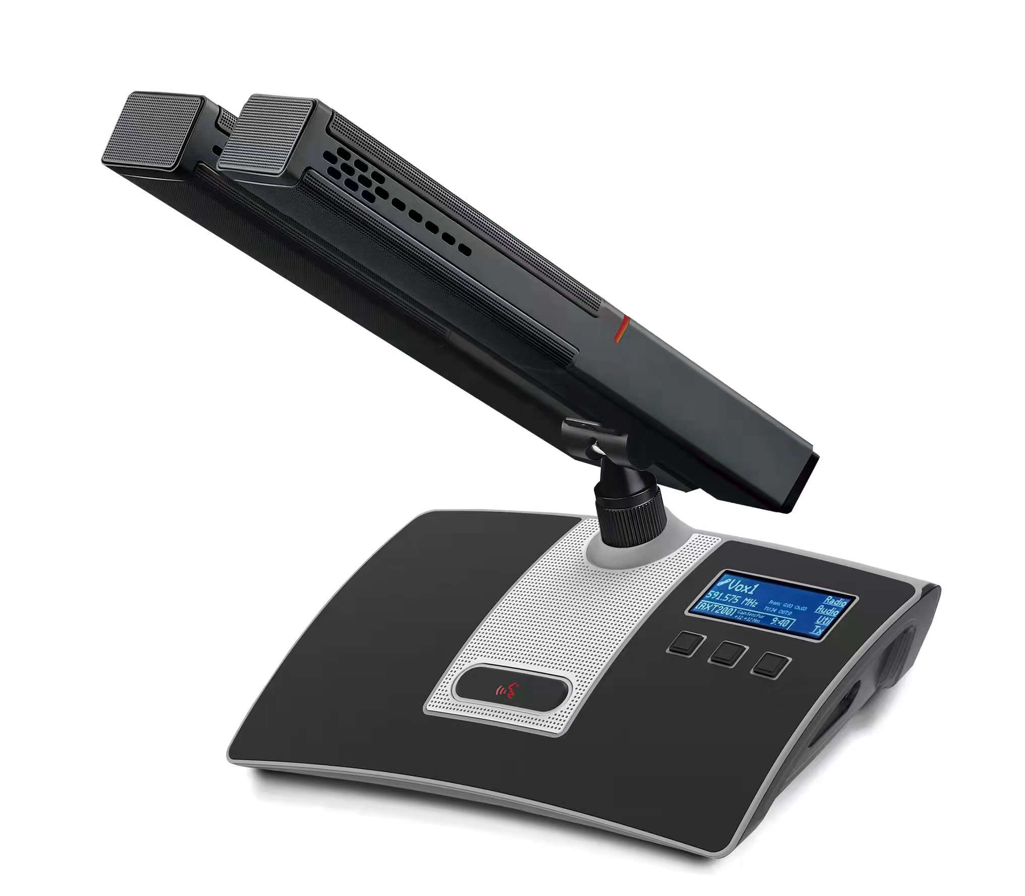 4 Channel Gooseneck UHF Wireless Microphone System Multi-Function for Education