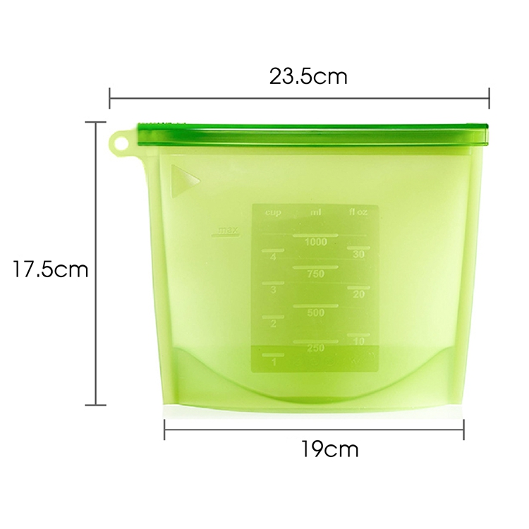 Fancy reusable silicone food storage bag large food storage bag fresh food fruit vegetable storage bag