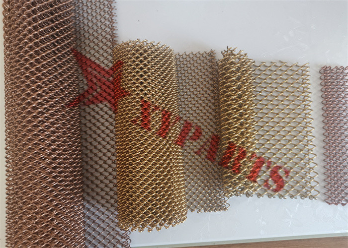 6x6mm Aperture Aluminum Metal Mesh Shower Curtain By Metal Coil Drapery