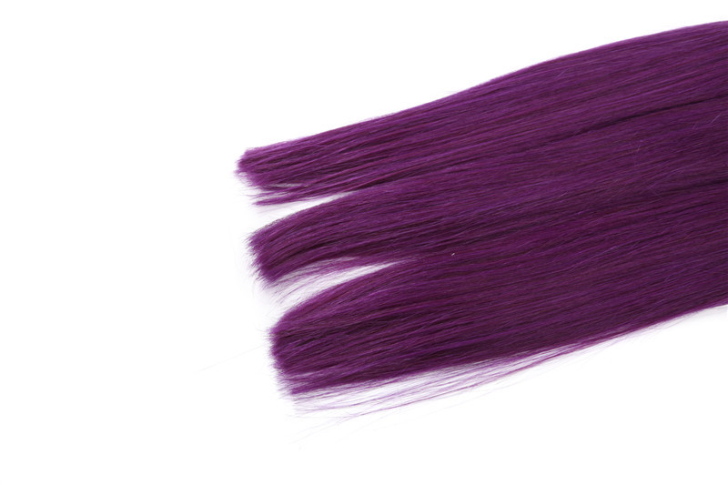 12-24 Inches 8A Grade Two Tones Purple Hair Virgin Brazilian Human Hair weft Tangle and Shedding Free