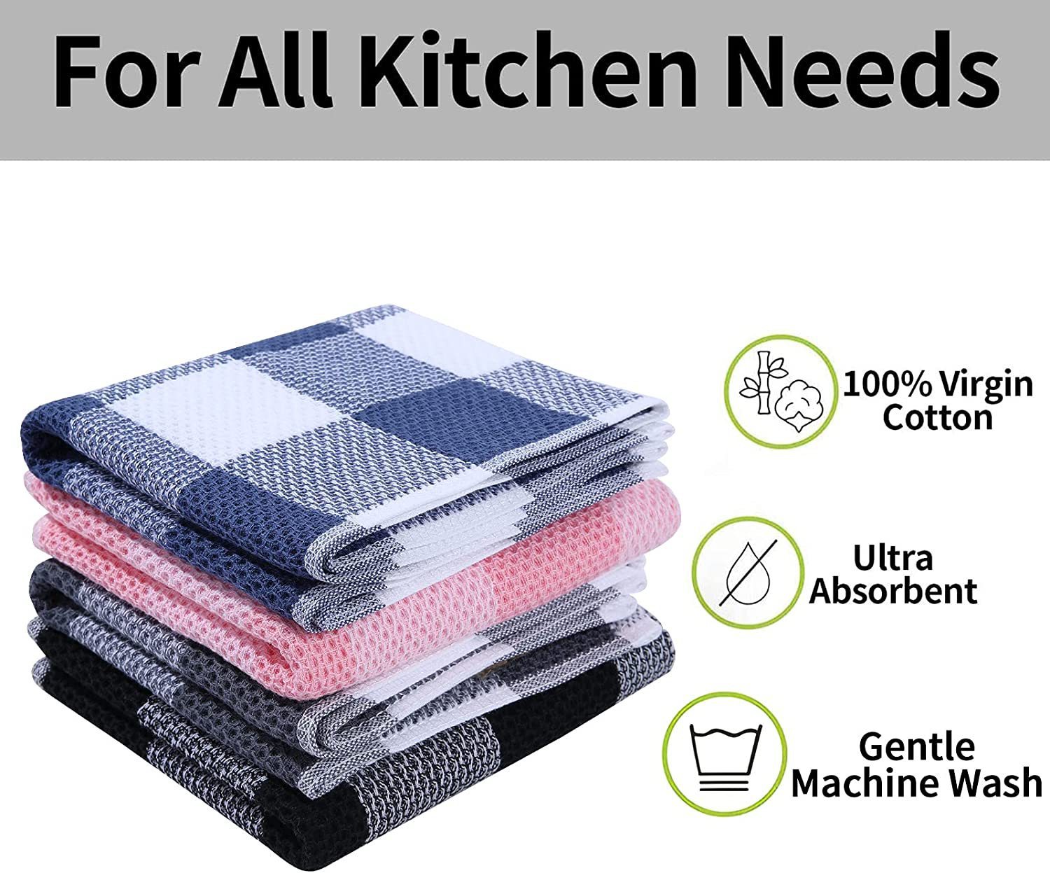 Thickened Square Waffle Towel Custom Pure Cotton Honeycomb Towel for Promotion Gift