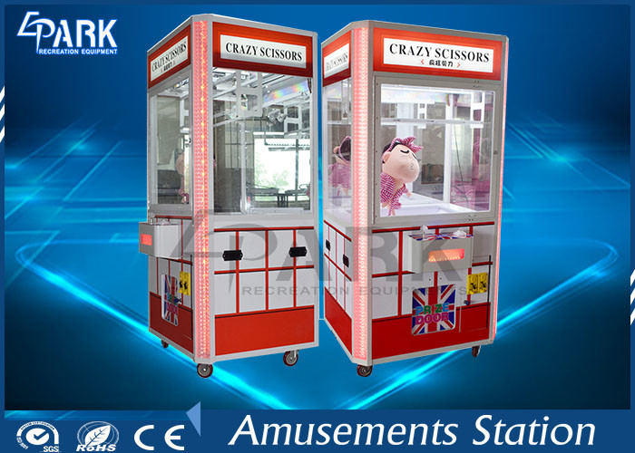 Crazy Crane Game Machine Coin Operated Scissors with LCD monitor
