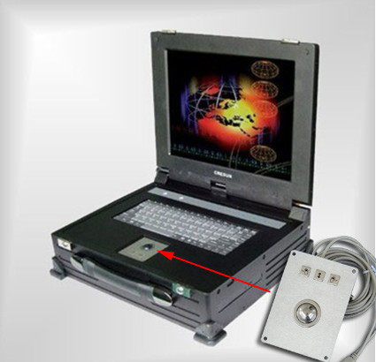Rugged Kiosk Pointing Device with 25MM Metal Laser Trackball Mouse for industrial