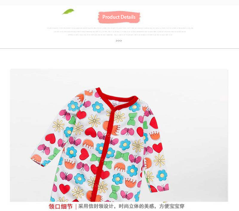 Top quality soft cotton print baby onesie footed romper wholesale