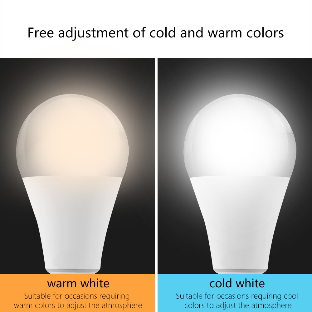 Tuya Alexa 10W E27 E26 B22 Dimmable Smart Wifi LED Bulb RGB + White