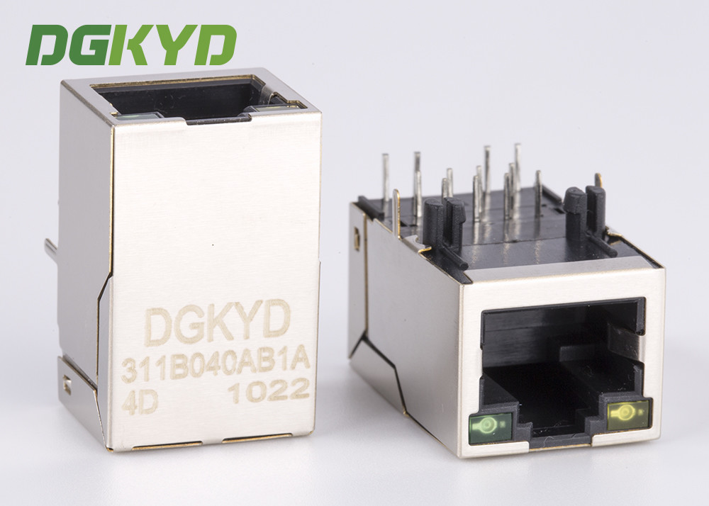 100BASE Magnetics Modular jack RJ45 Ethernet Port with discrete transformer Manufactures