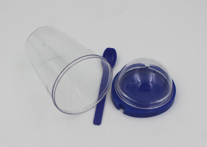Eco - Friendly Plastic Coffee Cup Single Wall With Dome Lid And Spoon For Kid And Adult