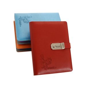 China Customized A5 Size Password Lock Leather Notebook in Multiple Colors for Gift Giving on sale