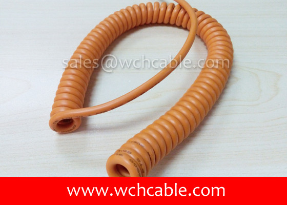 UL Spiral Cable, AWM Style UL20320 19AWG 3C VW-1 90°C 30V, HDPE / TPU