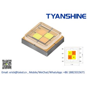 Blue 456 - 468nm 3535 SMD LED Diode 1Watt with Ceramic PCB Base