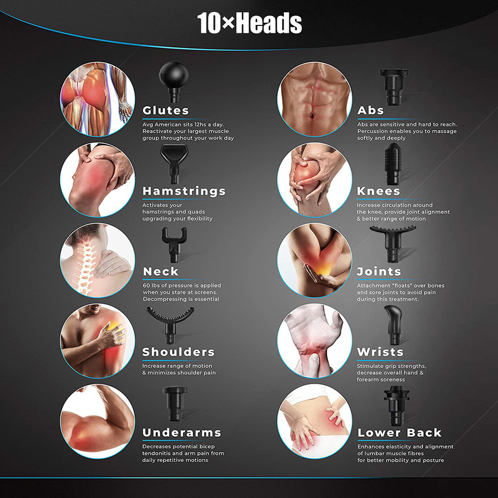 2500mAh Brushless Cordless Handheld Muscle Massager High Torque Muscle Recovery