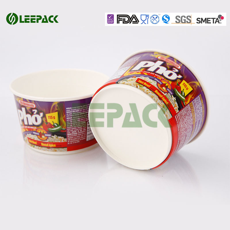 White Blank colorful eco friendly disposable bowls For Food / Snack / Hot Soup And Ice Cream
