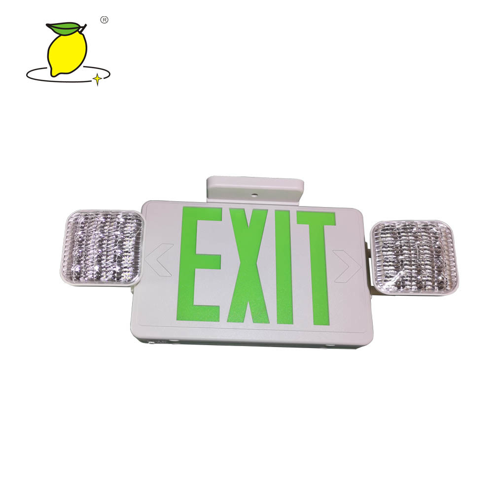 Professional LED Emergency Lighting Fire Exit Signs With Twin Spotlight