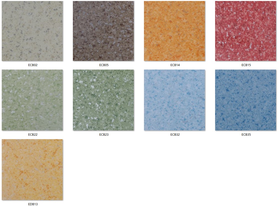 Hotel Blue Vinyl Flooring Roll PVC Sponge Heterogeneous Vinyl Anti Slip