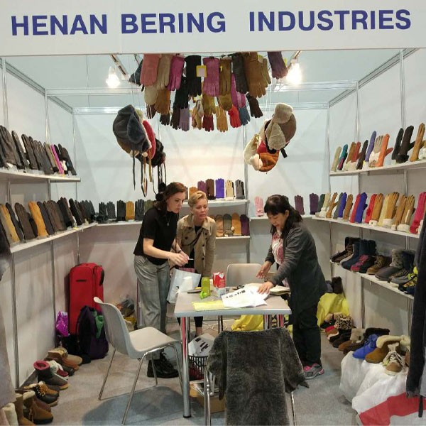 New Collection Fashion Genuine leather Rex Rabbit Fur Cuff Wool Lined Sheepskin Ladies Dress Gloves