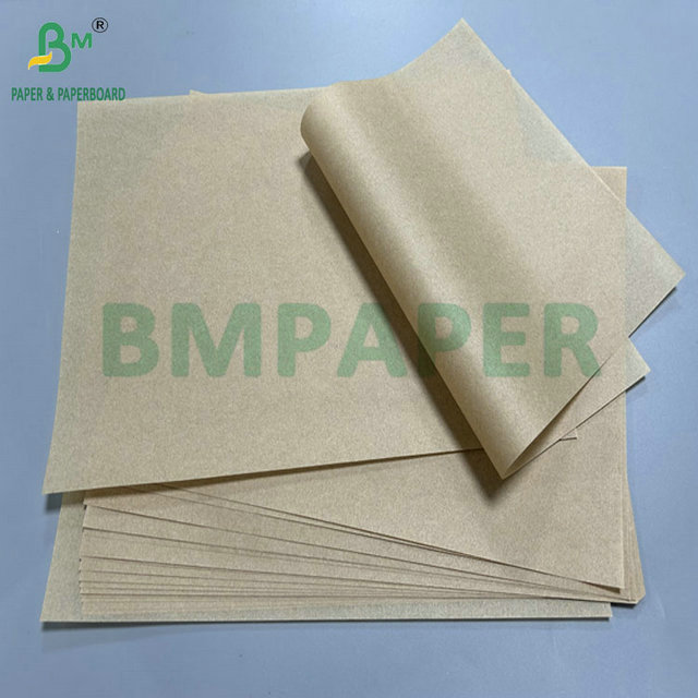35gr 38gr Food Safety Brown Color Greaseproof Paper To Wrap Hamburgers 70 x 100cm 