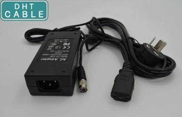 PVC Desktop Power Supply Durable Solid Conductor With 6 Pin Female Hirose